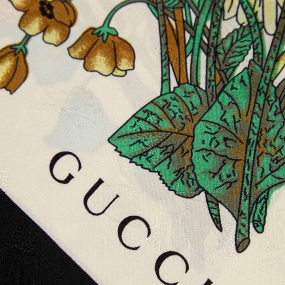 Gucci Silk Floral Scarf with Slight Shimmer - Picture 9 of 14